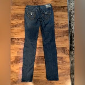 True religion jeans straight cut size 28.  Too small for me